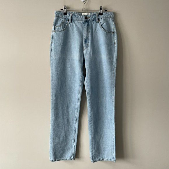 Rolla's Original High Rise Medium Wash Casual Straight Leg Denim Jeans Blue 30 - Picture 2 of 8